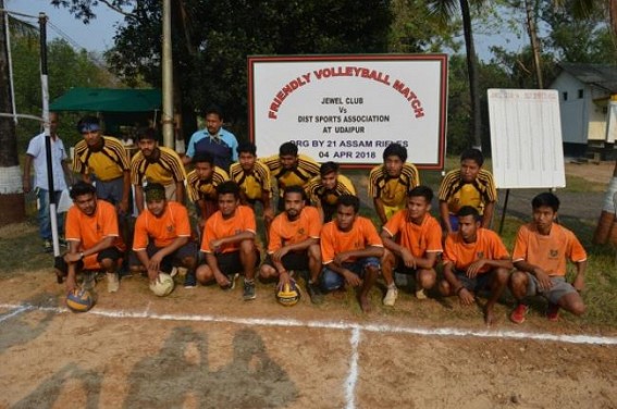 Assam Rifles conducts Volleyball match for youths